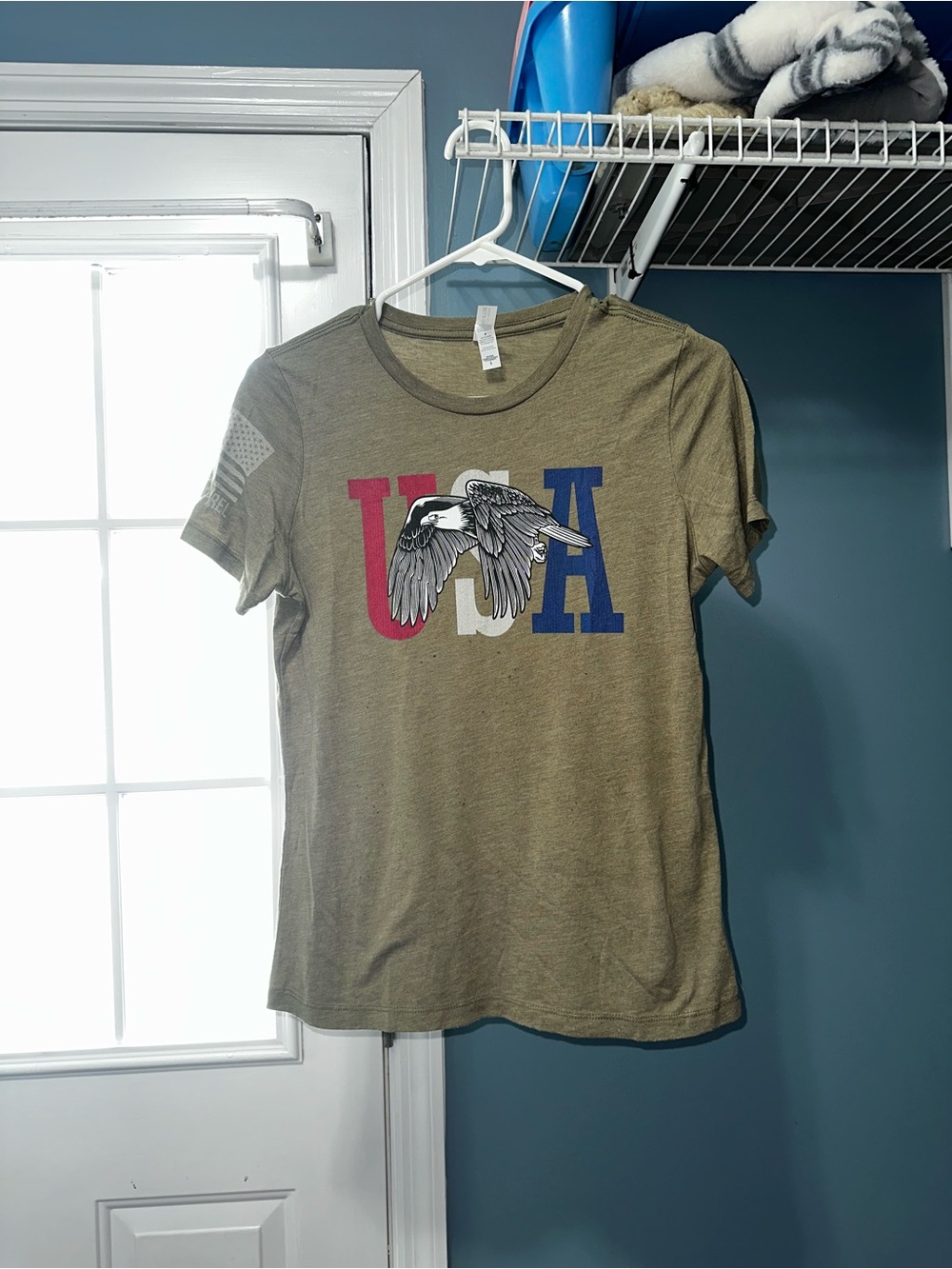 Olive Green USA Graphic Short Sleeve Tee